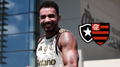 Danilo em treino antes de Botafogo x Flamengo