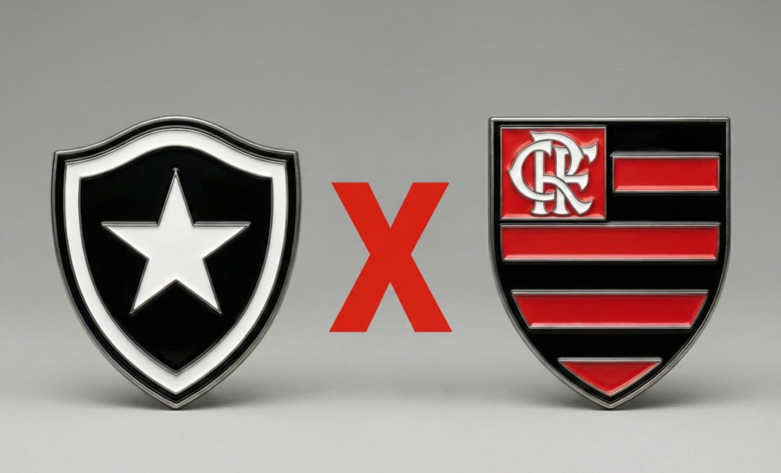 Escudos de Flamengo e Botafogo