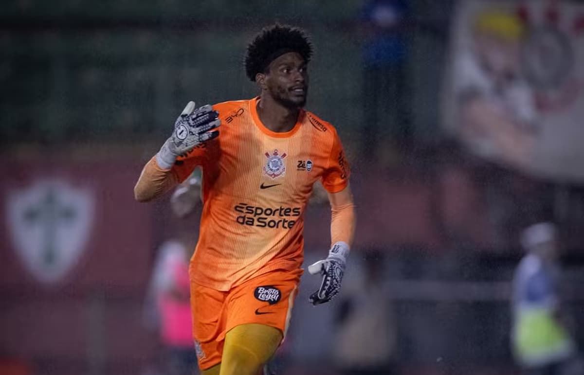 Hugo Souza celebra classificação do Corinthians à semifinal do Campeonato Paulista