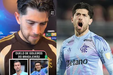 Rossi com a camisa do Flamengo e durante vídeo da ESPN