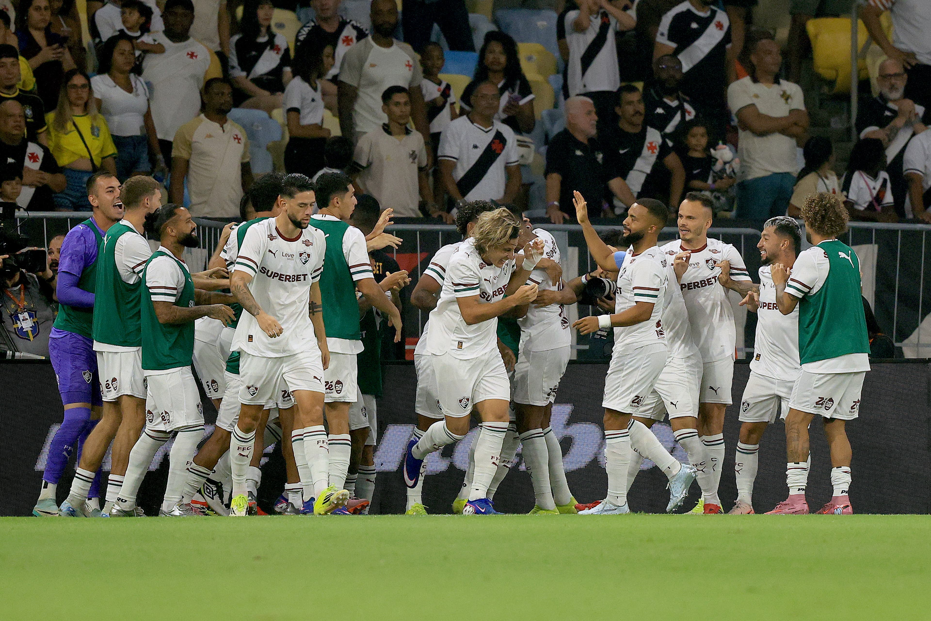 Fluminense comemora gol no Brasileirão